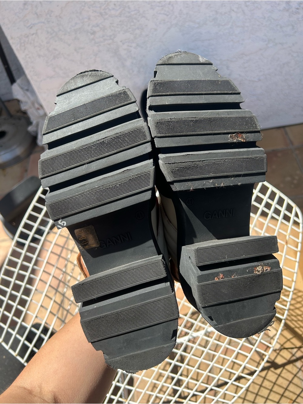 Ganni lug sole chunky Mary Jane Platform Slingback VGUC 🖤 - Picture 5 of 7